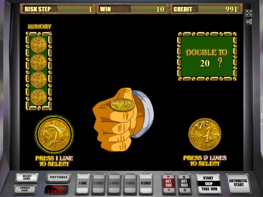 Риск раунд игрового автомата Island от Igrosoft